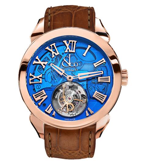 (image for) Replica Jacob & Co PT520.40.NS.QB.A Palatial Flying Tourbillon Hours & Minutes watch